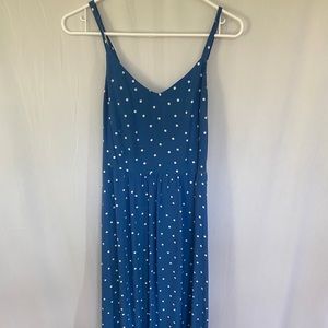 Blue polka dot dress